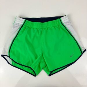 Nike Dri-Fit Women’s Size Small Green & White Lined Athletic Running Gym Shorts